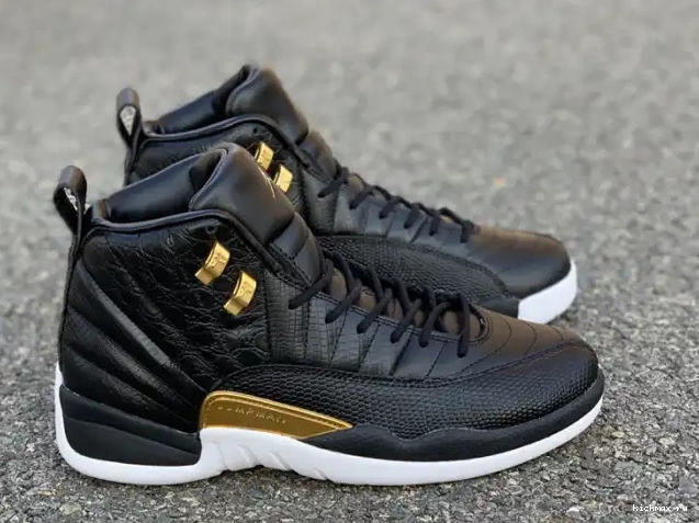 Rep MAX Jordan 12 Black Air AO6068-007 Retro 'Reptile' Gold-White Metallic 0529